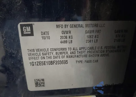 2011 Chevrolet Malibu Ltz из США, поврежденный, VIN 1G1ZE5E10BF203695